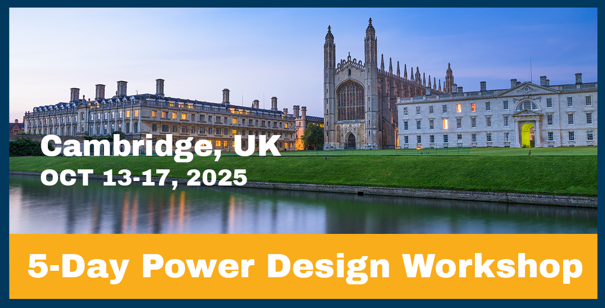 5-Day Workshop: OCT 13-17, 2025 in Cambridge, UK