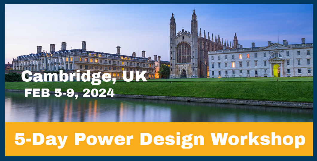 5-Day Workshop: FEB 5-9, 2024 in Cambridge, UK
