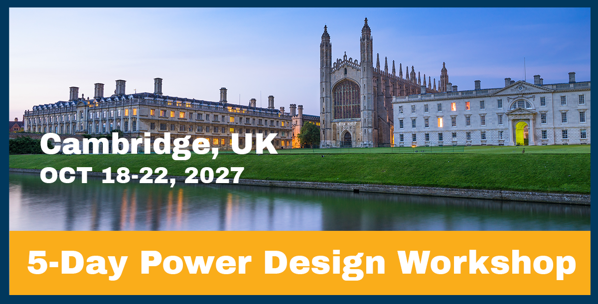 5-Day Workshop: OCT 18-22, 2027 in Cambridge, UK