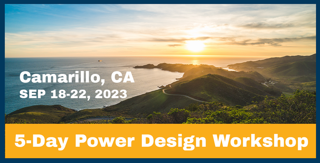 5-Day Workshop: SEP 18-22, 2023 in Camarillo, CA